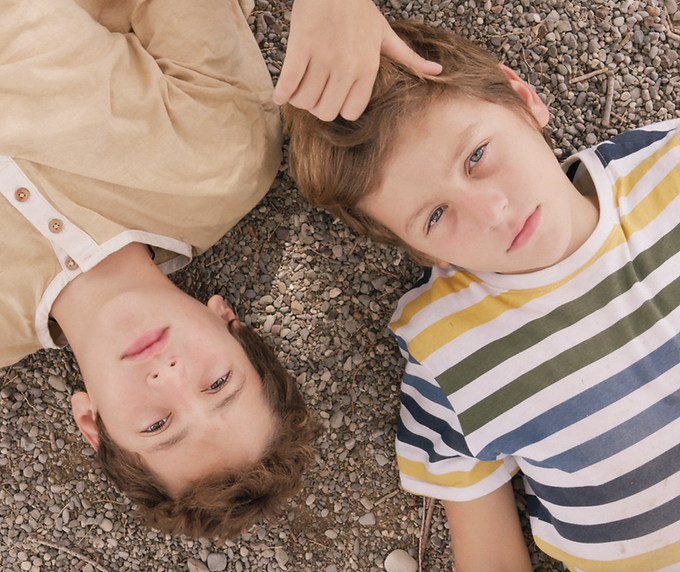 laying down children